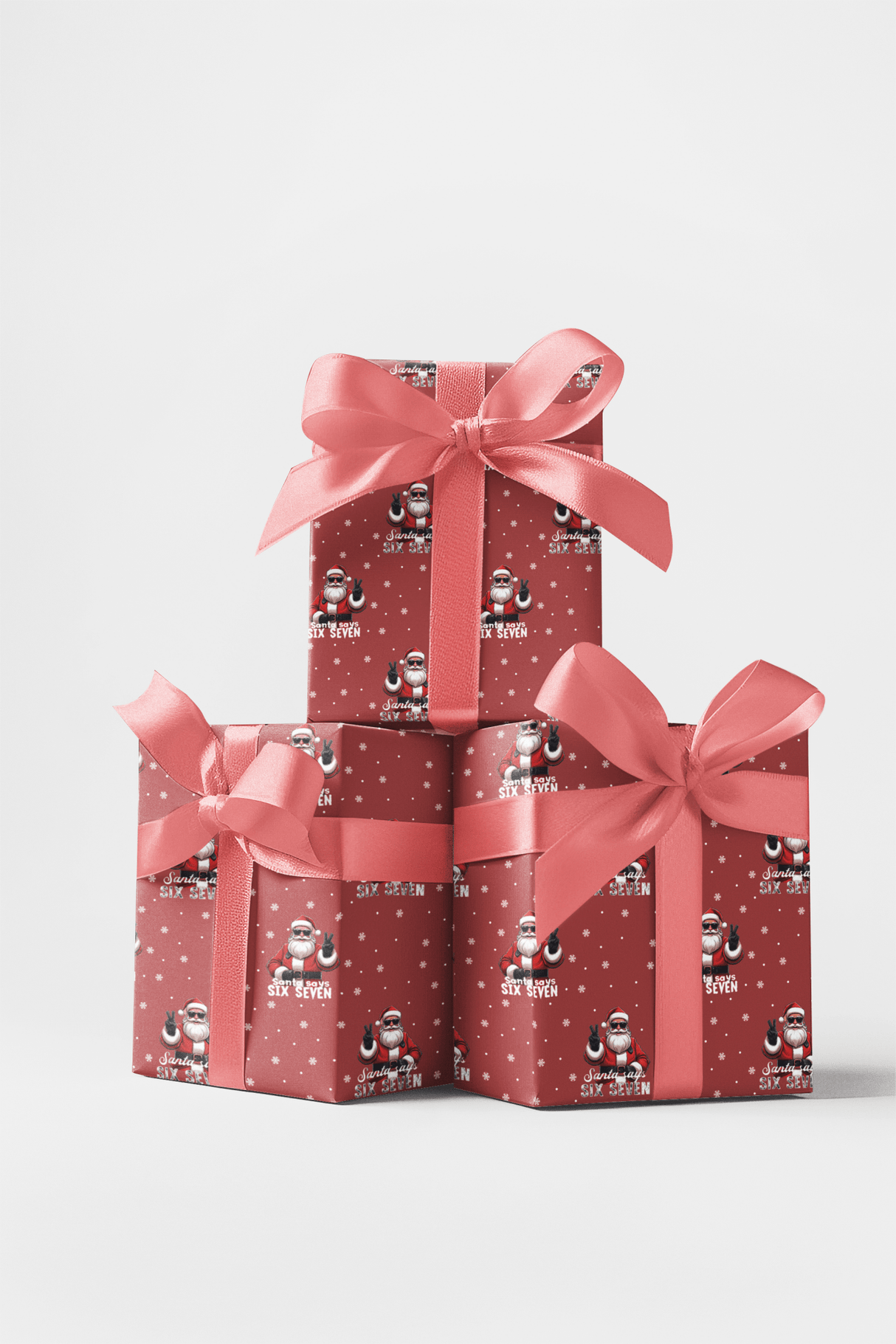 Santa Says 67 - Red - London Penny Gift Wrap