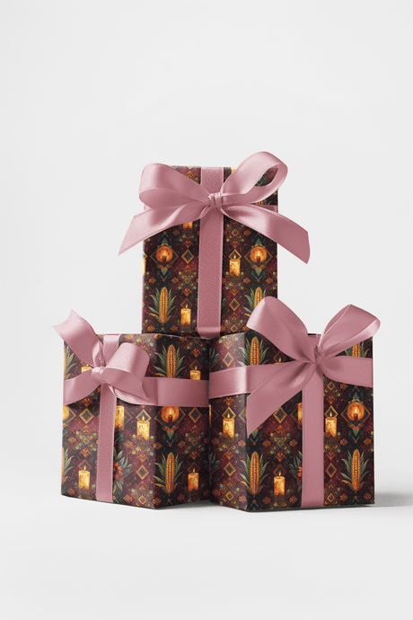 LIMITED TIME | Kwanzaa Mosaic Deluxe Wrapping Paper - London Penny Gift Wrap