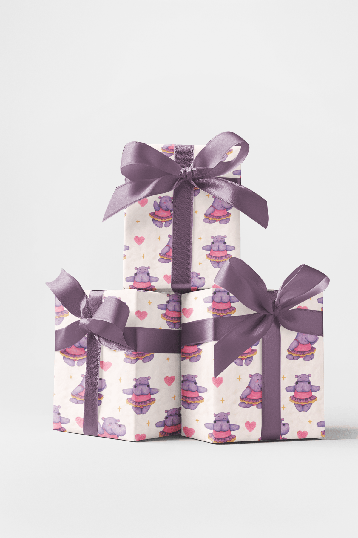 Hippo Pirouettec - London Penny Gift Wrap