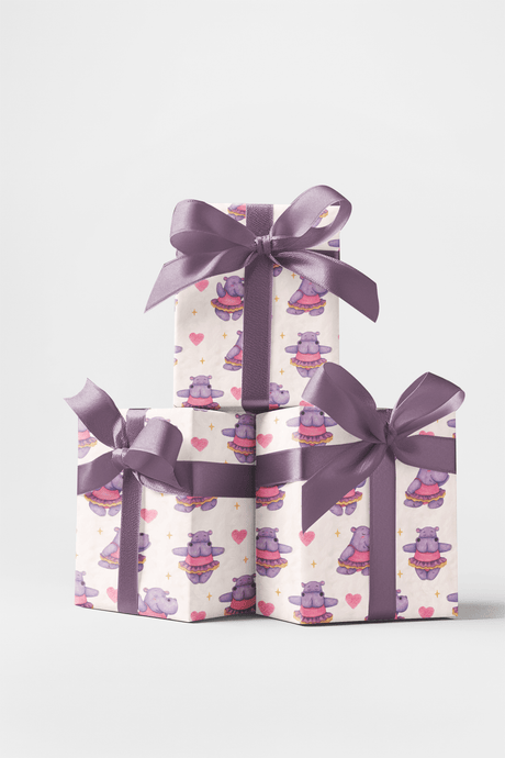 Hippo Pirouettec - London Penny Gift Wrap