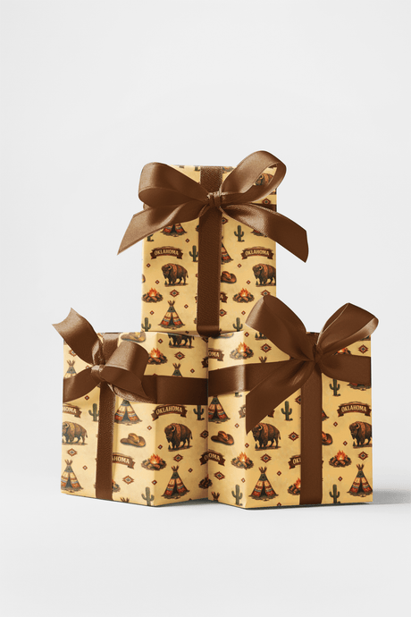 Oklahoma Western Prairie - London Penny Gift Wrap