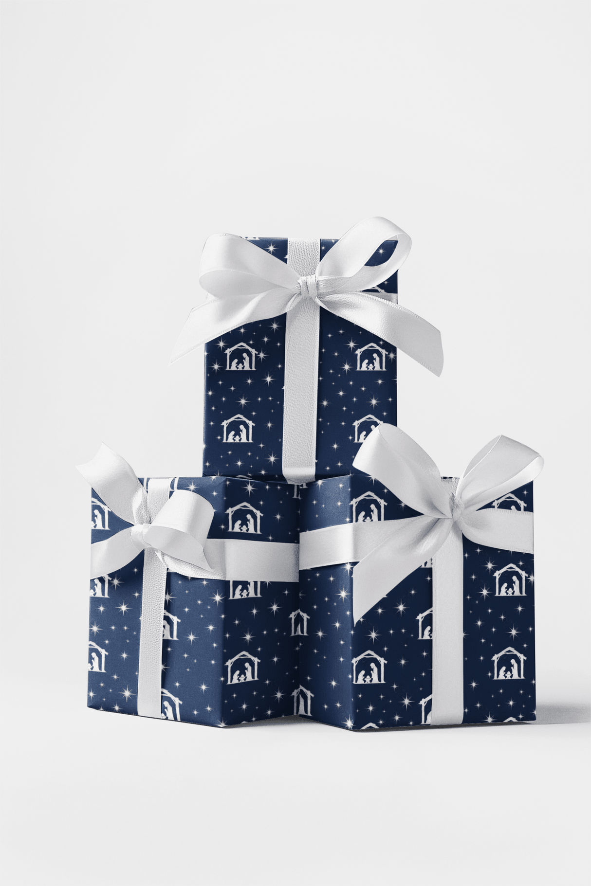 Starlit Midnight Nativity - London Penny Gift Wrap