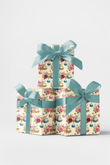 Parisian Macaron Garden Wrapping Paper
