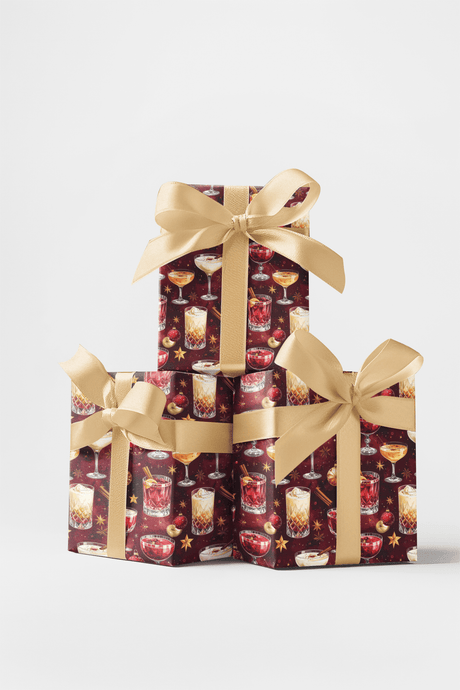 LIMITED TIME | Christmas Cocktail Lounge Wrapping Paper - London Penny Gift Wrap