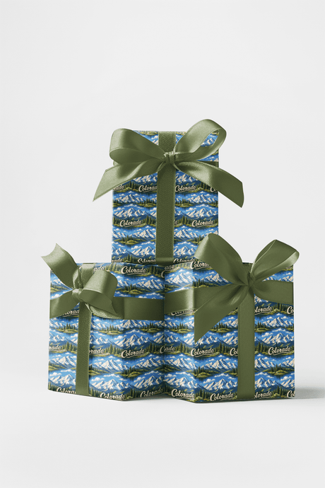 Colorado Alpine Peaks - London Penny Gift Wrap