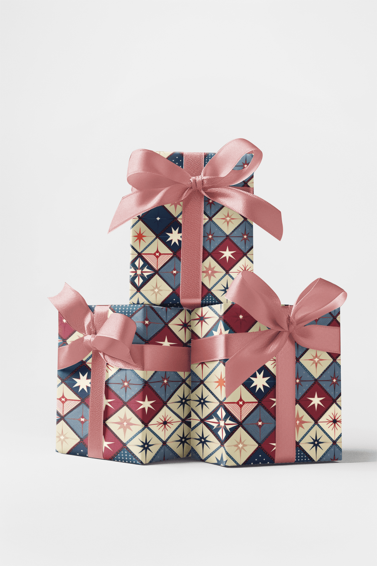 Stars & Diamonds Patchwork - London Penny Gift Wrap