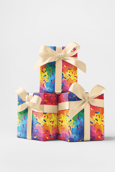Confetti Storm Celebration Wrapping Paper - London Penny Gift Wrap