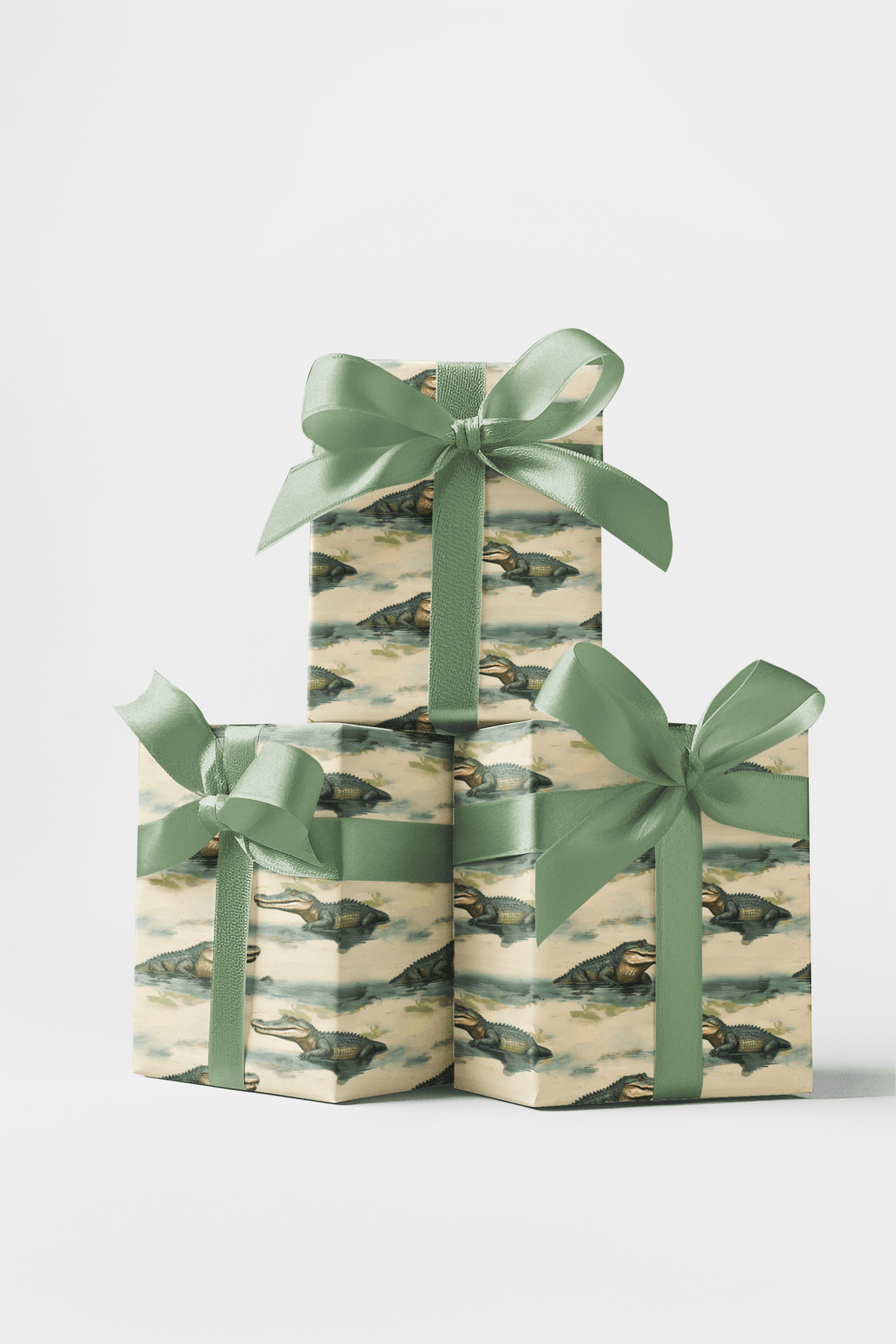 Safari Stroll: Crocodile - London Penny Gift Wrap