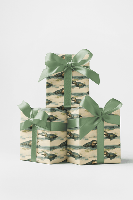 Safari Stroll: Crocodile - London Penny Gift Wrap