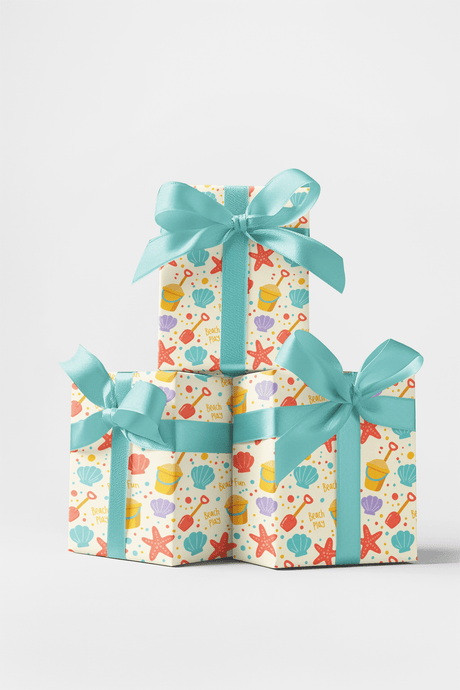 Beach Play Seaside - London Penny Gift Wrap