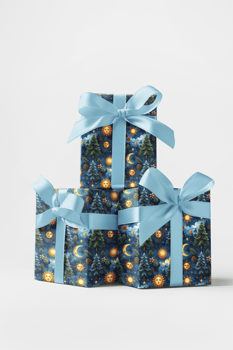 LIMITED TIME | Astronomer's Winter Garden Wrapping Paper - London Penny Gift Wrap