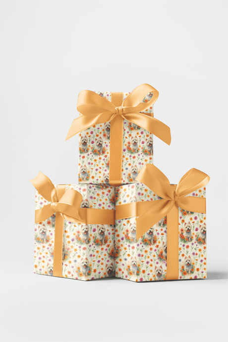 Wildflower Westie Waltz - London Penny Gift Wrap