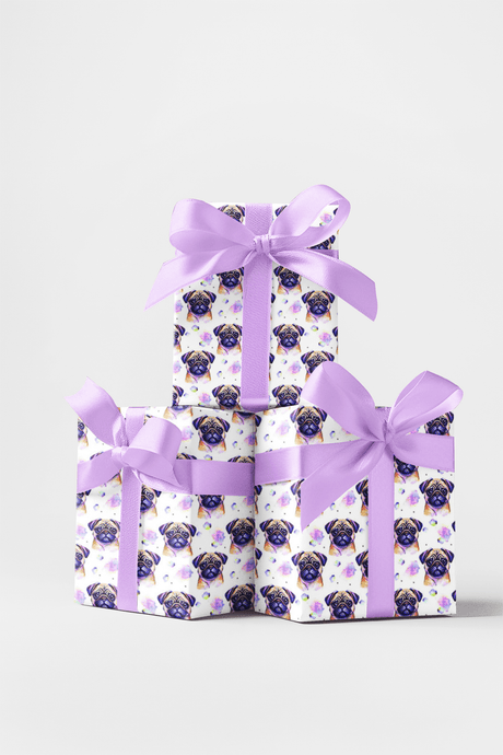 Pugs & Hugs - London Penny Gift Wrap