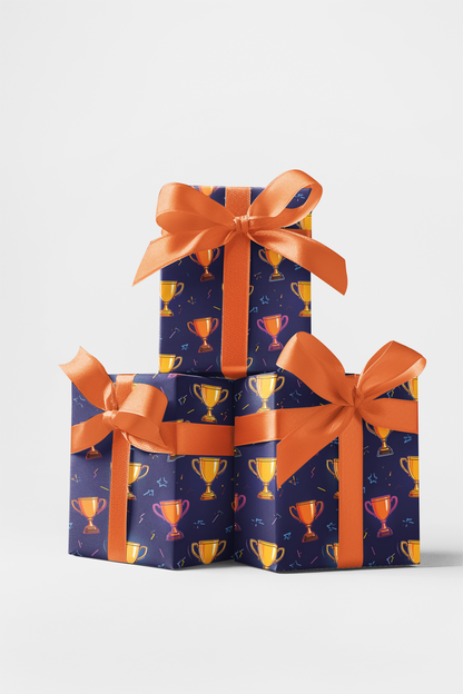 Victory Trophy Surge Glossy Wrapping Paper