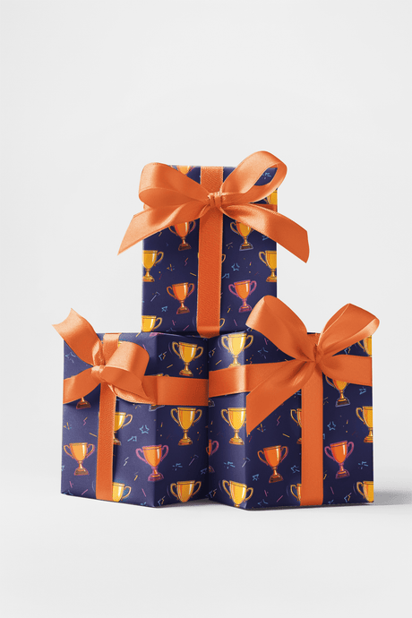 Victory Trophy Surge Glossy Wrapping Paper - London Penny Gift Wrap
