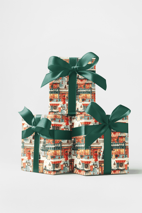 LIMITED TIME | Christmas Shopping Jubilee Wrapping Paper - London Penny Gift Wrap