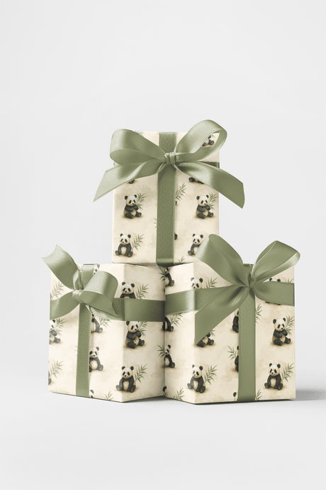 Safari Stroll: Panda - London Penny Gift Wrap