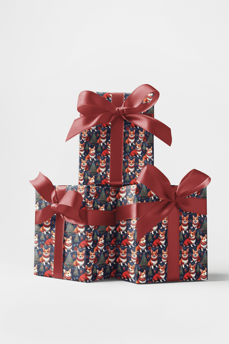 Corgi Under the Pines - London Penny Gift Wrap