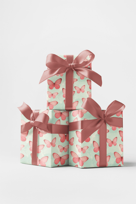 Peach Blossom Flight - London Penny Gift Wrap