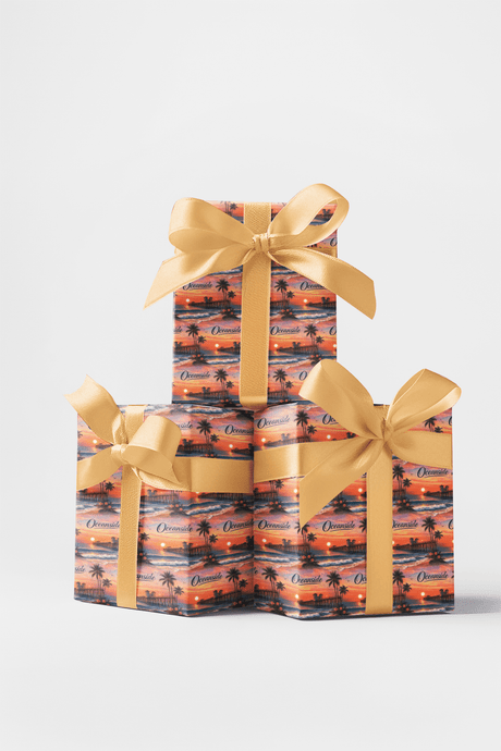 Oceanside Coastal Pier Glow - London Penny Gift Wrap