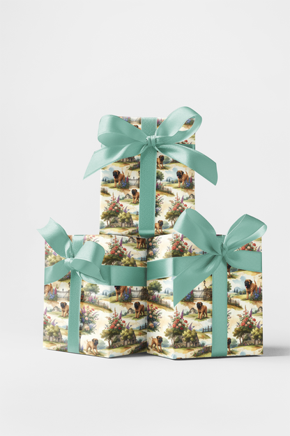 English Countryside Mastiff Wrapping Paper