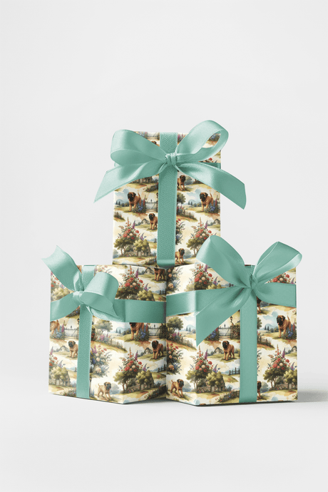 English Countryside Mastiff Wrapping Paper - London Penny Gift Wrap