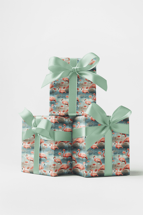 Safari Stroll: Flamingo - London Penny Gift Wrap