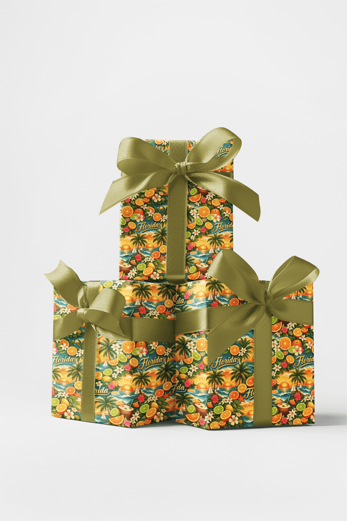 Florida Tropical Bloom - London Penny Gift Wrap