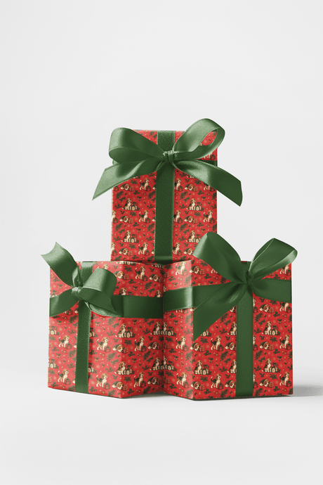 Beagles & Christmas Presents Wrapping Paper - London Penny Gift Wrap