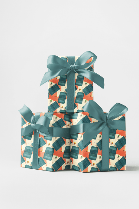 Sunlit Resort Courts Wrapping Paper - London Penny Gift Wrap
