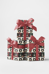 Cavalier Christmas Wreaths Wrapping Paper