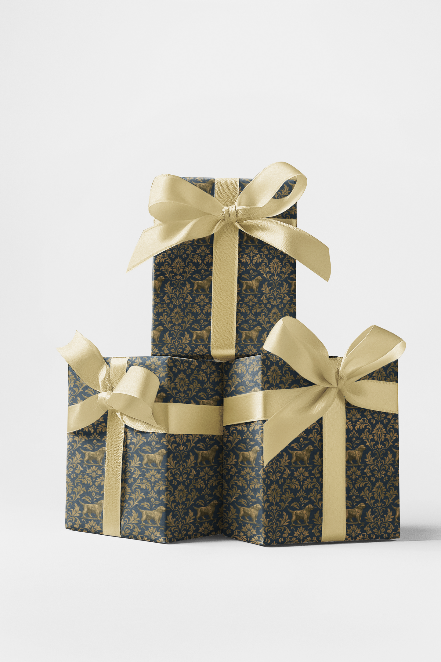 Golden Retriever Gilded Damask