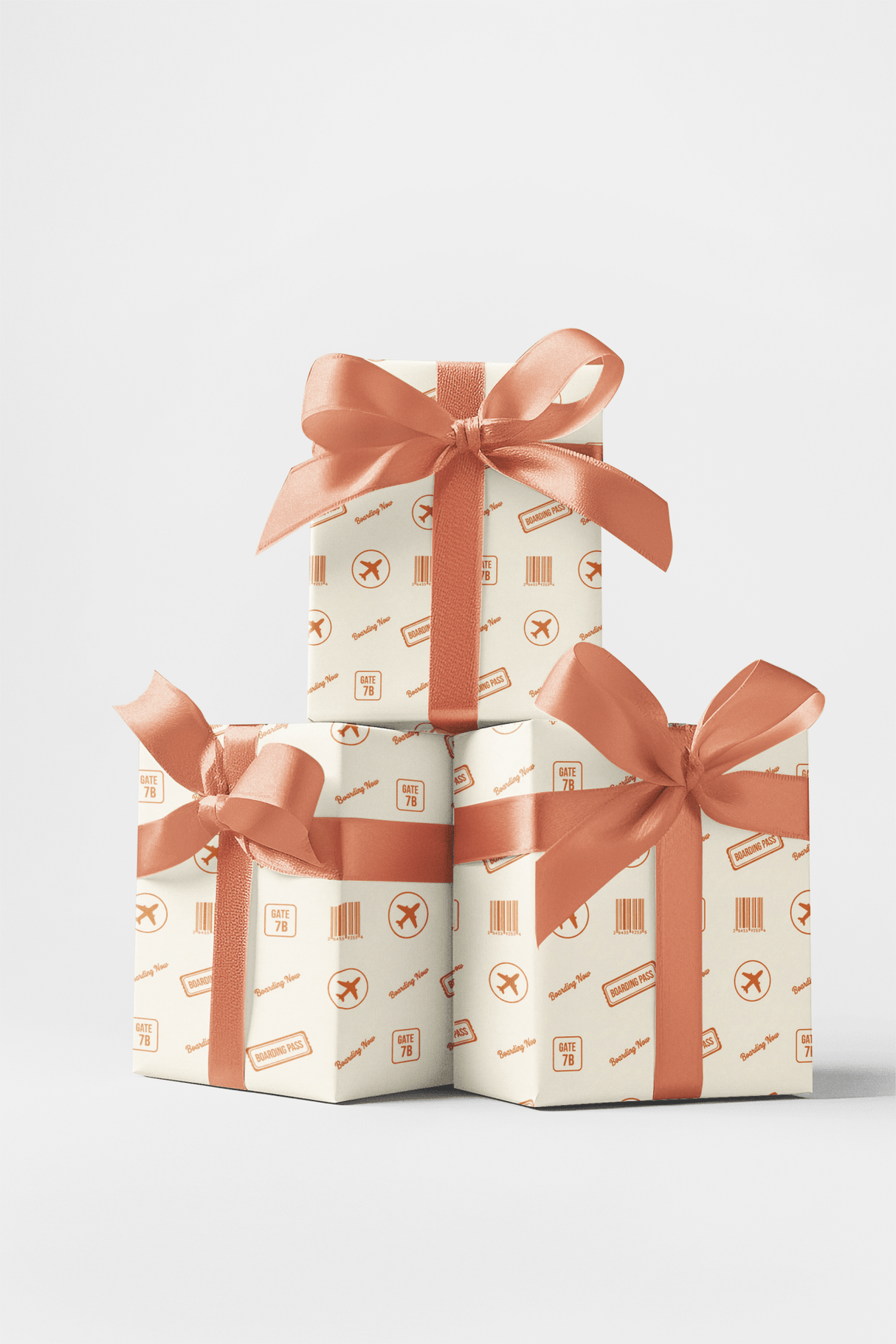 Travel Stamps: Boarding Now - London Penny Gift Wrap
