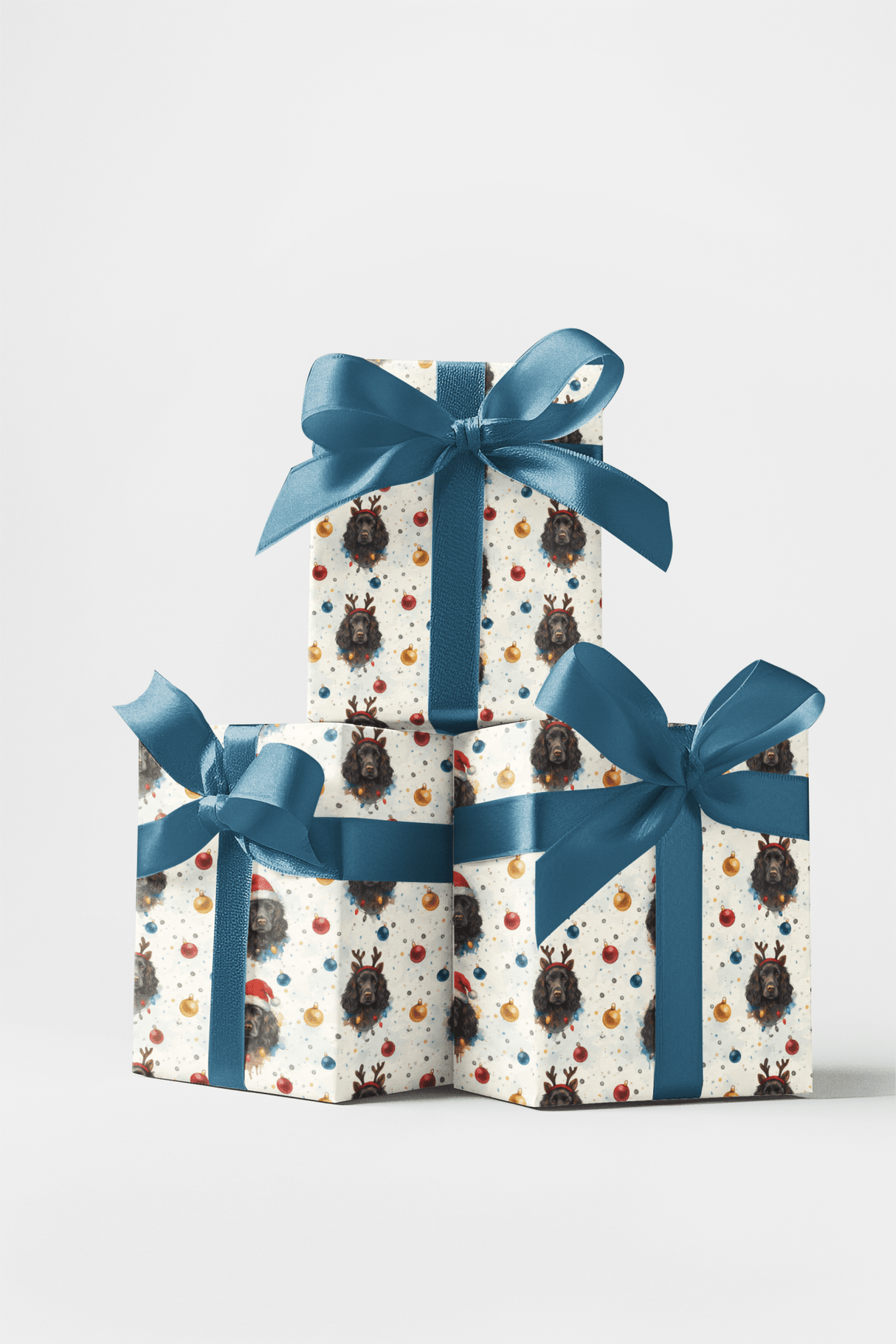 Santa’s Little Spaniel - London Penny Gift Wrap