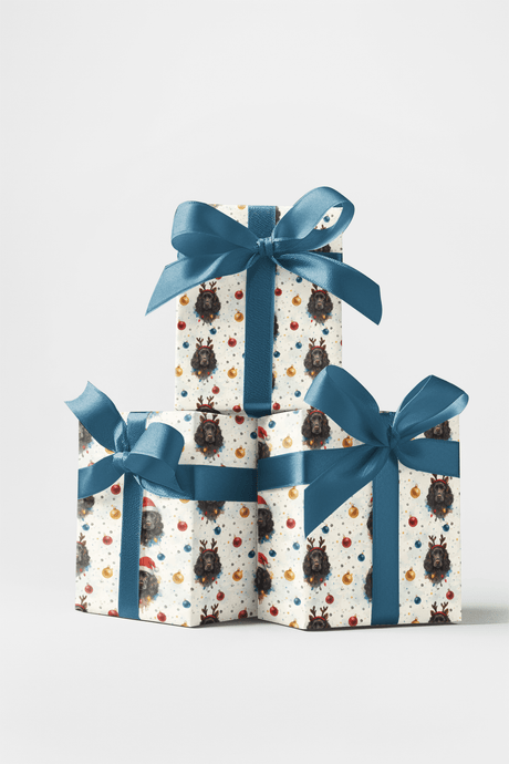 Santa’s Little Spaniel - London Penny Gift Wrap