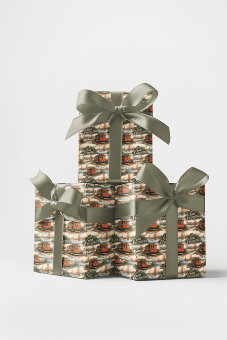 San Francisco Golden Gate Days - London Penny Gift Wrap