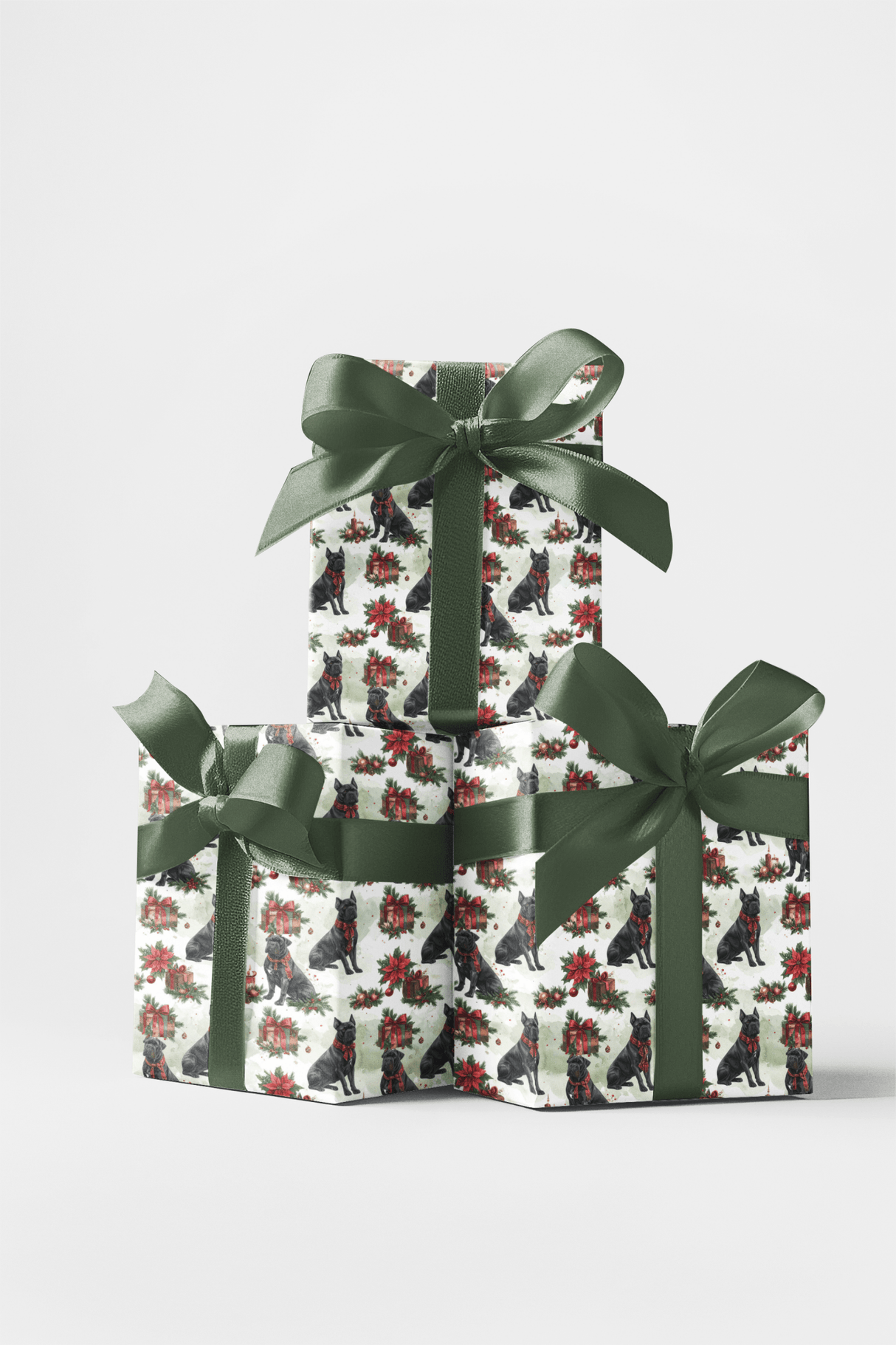 Luxury Holiday Gift Boxes (Cane Corso) Wrapping Paper - London Penny Gift Wrap