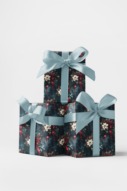 LIMITED TIME | Noir Holiday Bouquet Wrapping Paper