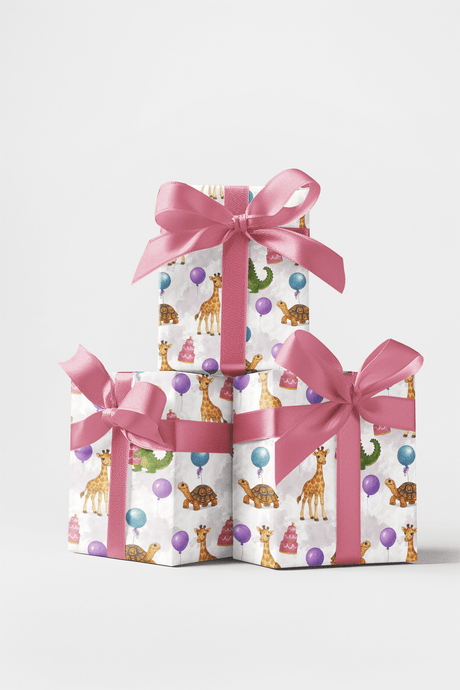 Safari Birthday Celebration - London Penny Gift Wrap