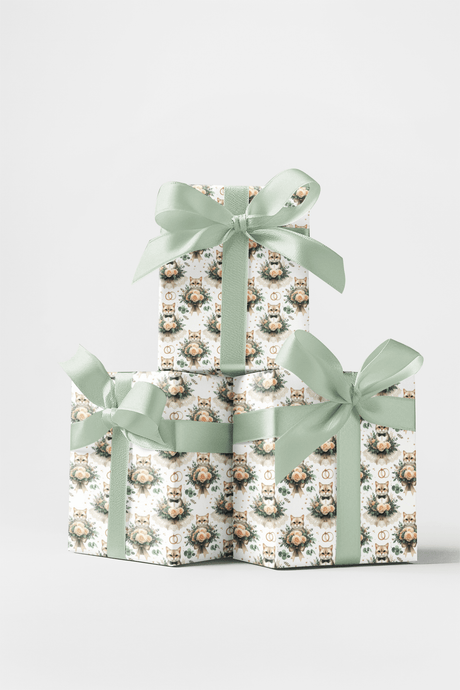 Wedding Elegance Cat (Exotic Shorthair) Wrapping Paper - London Penny Gift Wrap