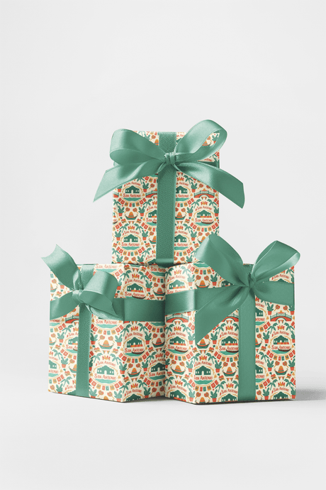 San Antonio – Fiesta & Riverwalk Wrapping Paper - London Penny Gift Wrap