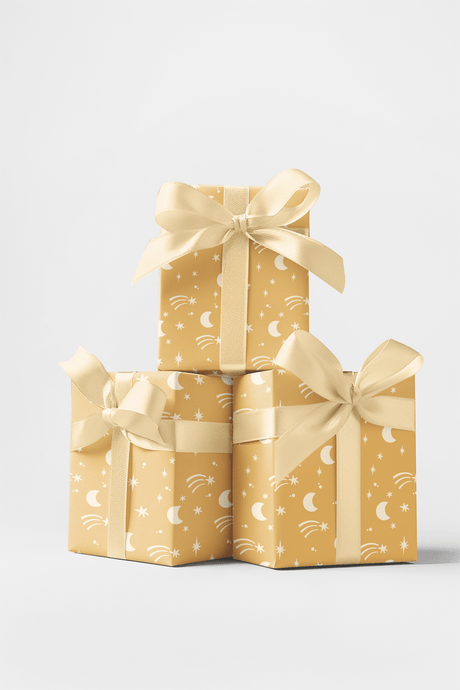 Ochre Orbit - London Penny Gift Wrap