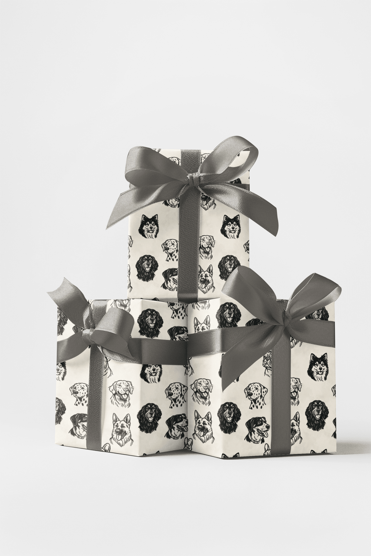 Monochrome Mutts - London Penny Gift Wrap
