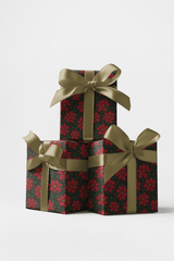Royal Poinsettia - London Penny Gift Wrap