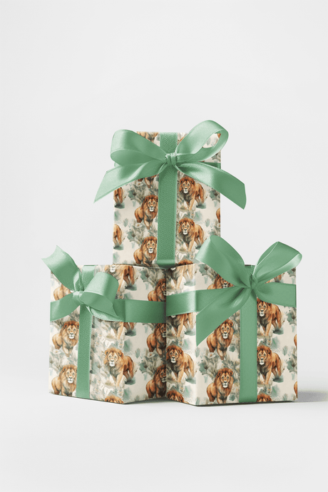 Safari: Stroll Lion - London Penny Gift Wrap